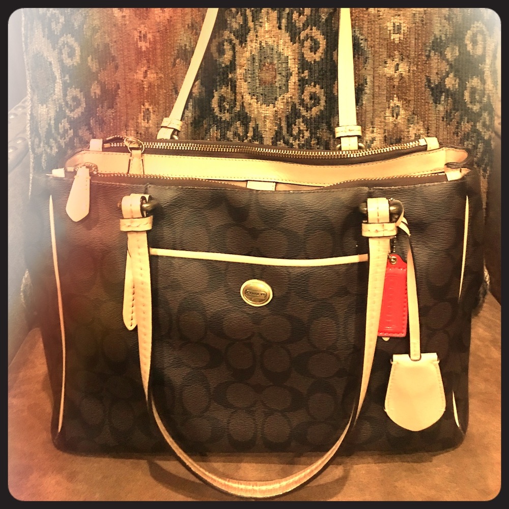 Genuine leather Coach purse